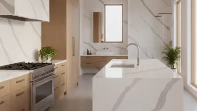 Why Choose Calacatta Quartz Slabs for Your Home Design Needs?